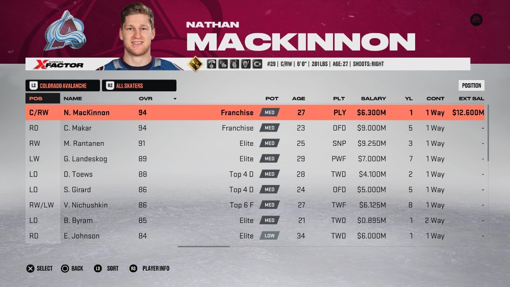 ネイサン・マッキノン - コロラド・アバランチの最高の選手の 1 人 - NHL 23 に登場
