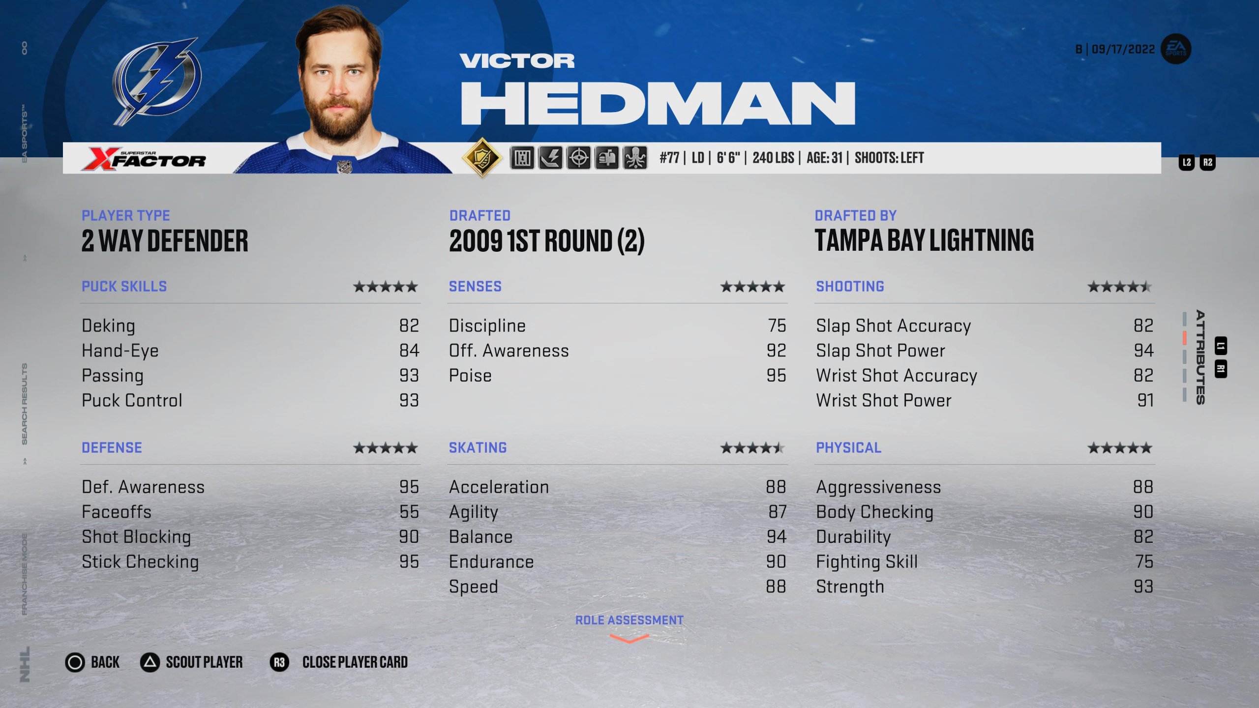 ビクター・ヘドマン - NHL 23 で最高のディフェンスの 1 人