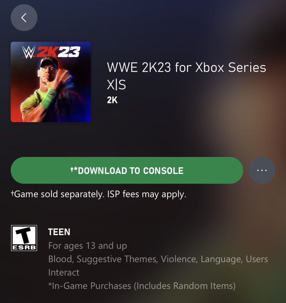 WWE 2K23 早期アクセス Xbox
