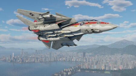 トップガンのF-14トムキャットもウォーサンダーに飛ぶ