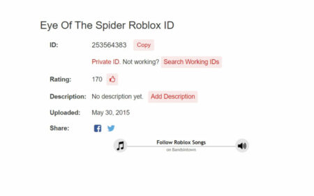 Eye of the Spider Roblox ID Complete Guide