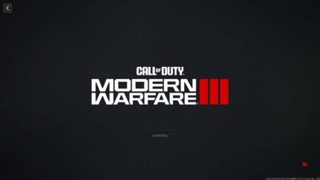 Logo for Call of Duty Modern Warfare III with the text "Launching" beneath it.