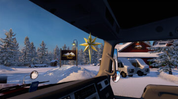 Euro Truck Simulator 2、SCS ソフトウェア、ATS と ETS 2 でどこからともなく雪が降りました。