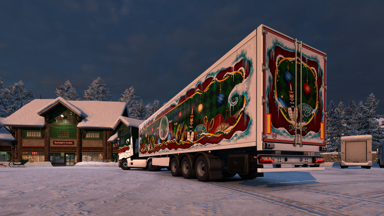 Euro Truck Simulator 2、SCS ソフトウェア、ATS と ETS 2 でどこからともなく雪が降りました。