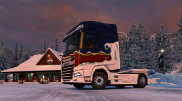 Euro Truck Simulator 2、SCS ソフトウェア、ATS と ETS 2 でどこからともなく雪が降りました。