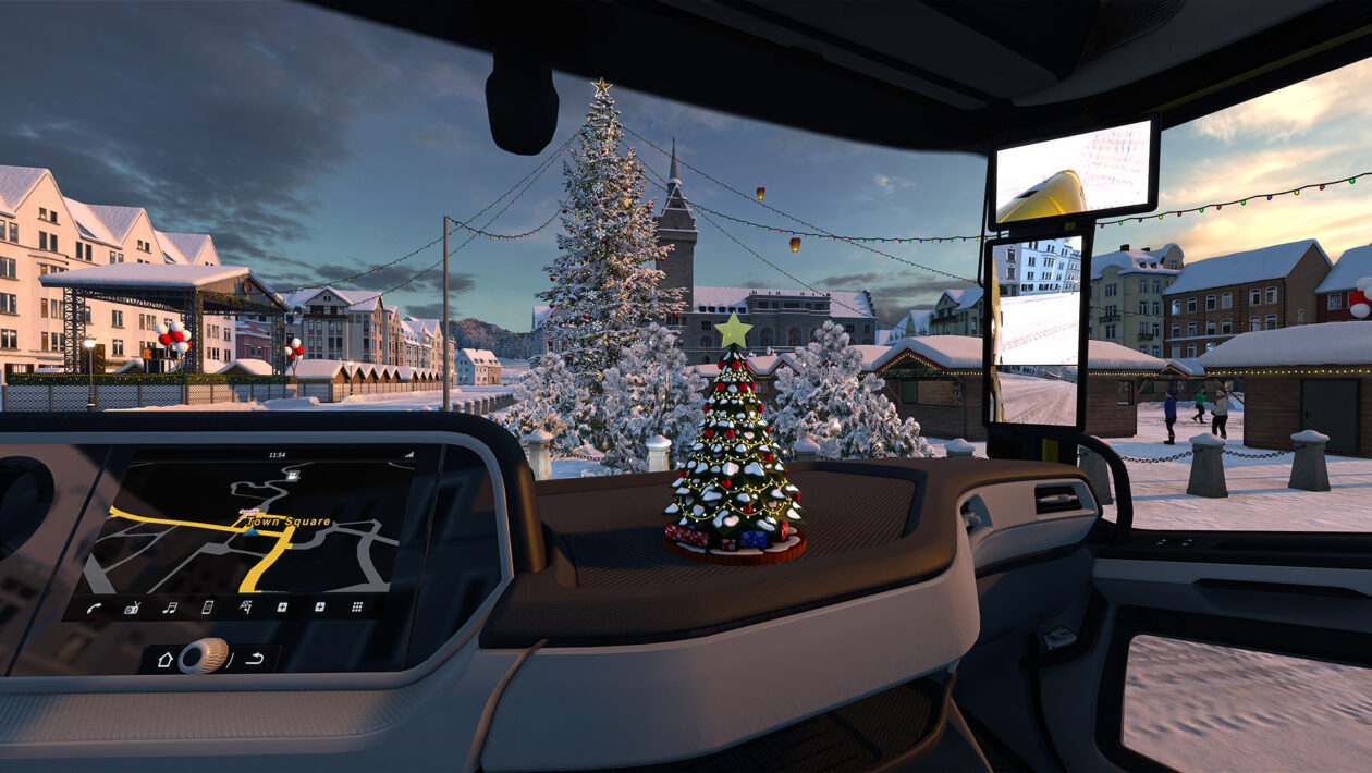 Euro Truck Simulator 2、SCS ソフトウェア、ATS と ETS 2 でどこからともなく雪が降りました。