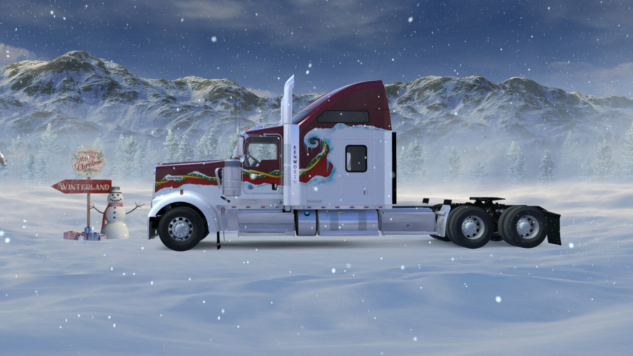 Euro Truck Simulator 2、SCS ソフトウェア、ATS と ETS 2 でどこからともなく雪が降りました。