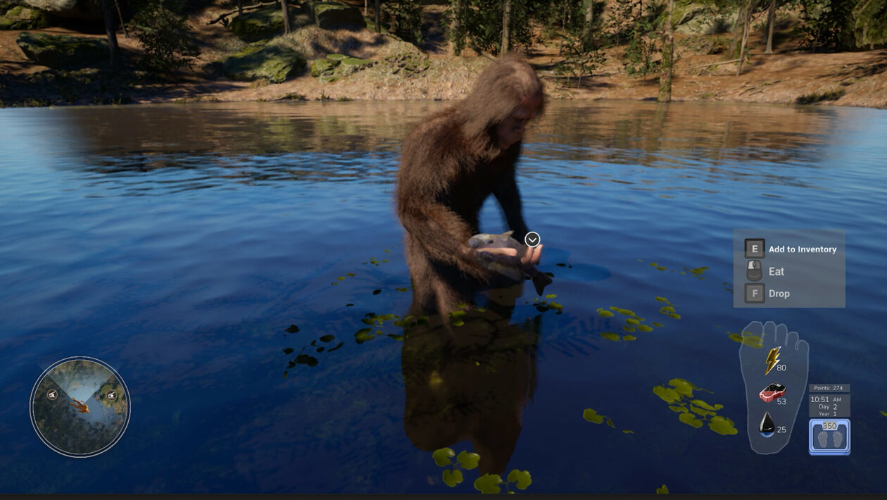 Bigfoot Life サバイバルでは、人を避けなければなりません