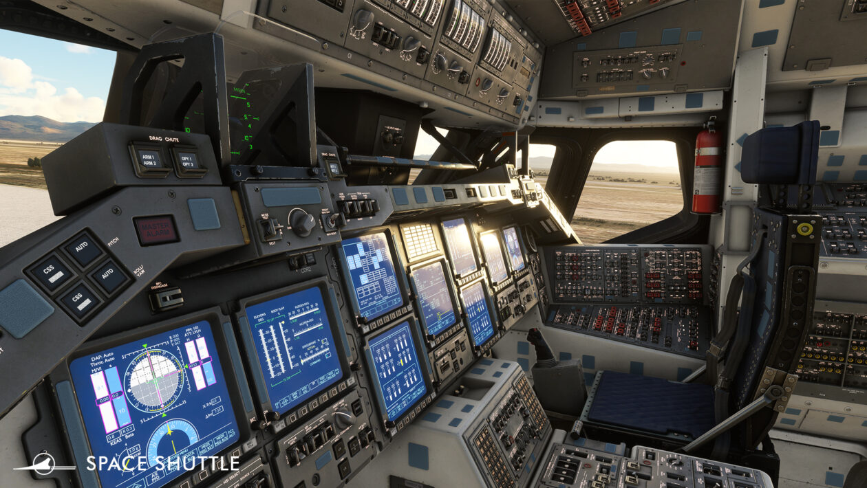 Microsoft Flight Simulator (2020)、Microsoft、Flight Simulator では、アメリカのスペースシャトルが着陸しました