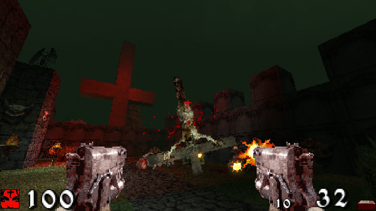 SATAN、DOSMan Games、新しいチェコのレトロ FPS では、サタンを倒す必要があります