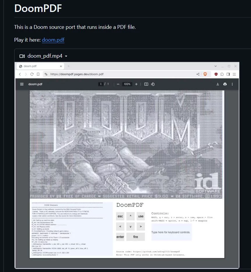 PDF での Doom Runing