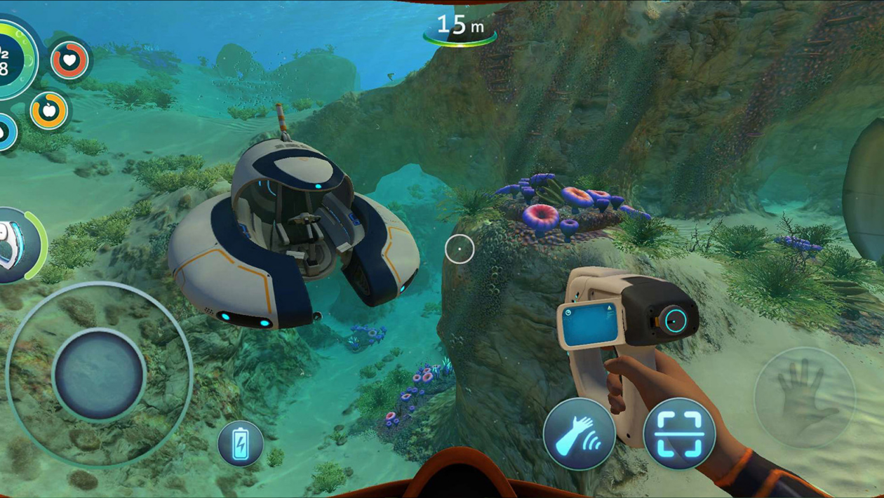 Subnauticaは携帯電話とタブレットに向かっています