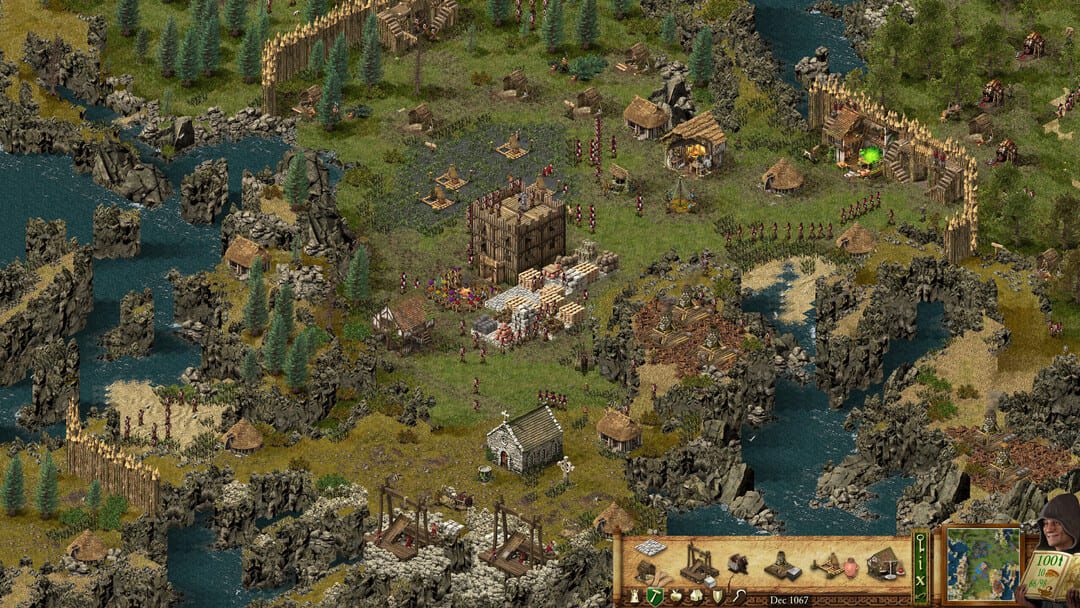 ゲームの拠点からのスクリーンショット：パリセードの囲いを示す決定的版