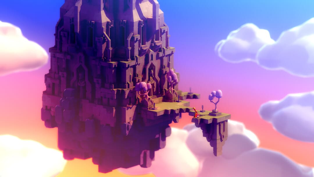 空に浮かぶ塔を示すゲームチュニックのスクリーンショット