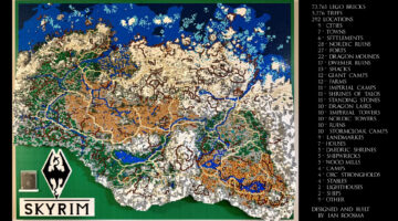 エルダースクロールス：Skyrim、Bethesda Softworks、Lego CubesのSkyrimの地図をお楽しみください
