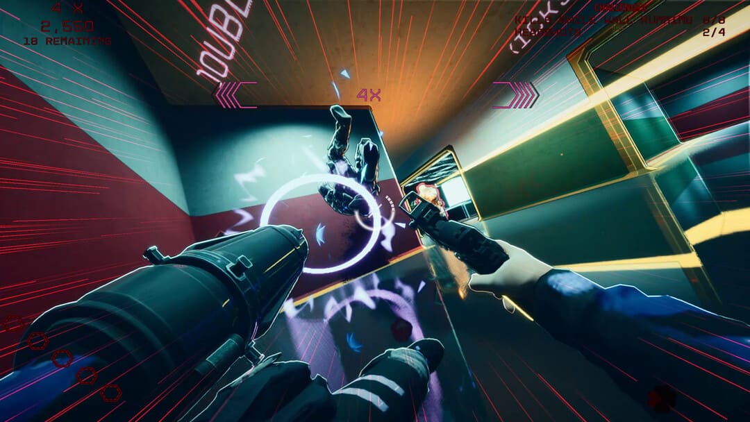 ゲームからのスクリーンショットが敵に武器を向けている主人公を示す鋼鉄の切断されたスチール