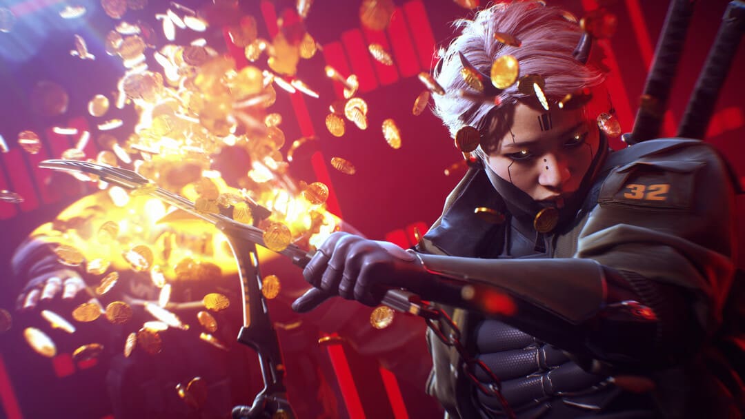 ゲームのスクリーンショットファイナルは、近接武器と金貨が彼女の周りに落ちている適切なキャラクターを示す